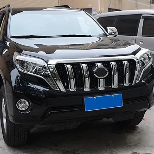 トヨタ ランドクルーザー プラド 150 FJ150 クローム ABS フロントメッシュグリルカバー 2014 2015 2016 2017 スタイリングアクセサリー 輸入品
