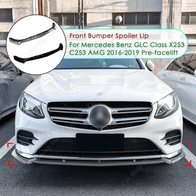 メルセデス・ベンツ GLCクラス X253 C253 AMG 用 フロントバンパースポイラーリップ 2016- フェイスリフト前 エクステリア改造パーツ 輸入品