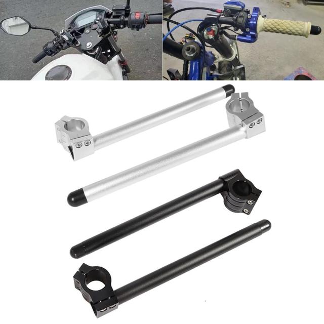 ユニバーサル モーターサイクル ハンドルバー レーシング 調整可能 31 32 35 36 37 39 41 45 48 50 51MM クリップオン フォークチューブ ハンドルバー カフェレーサー用 輸入品
