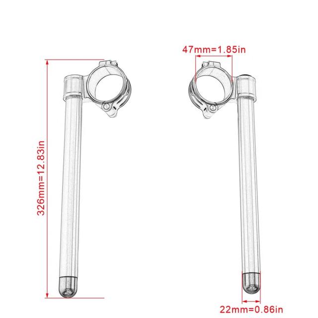 47mm レギュラー CNCビレットアルミニウム モーターサイクル ハンドルバー クリップオン ハンドルバー クリップオン ヤマハ R15 V3 YZF R3 2019 2020 2021 2022 専用 輸入品_9