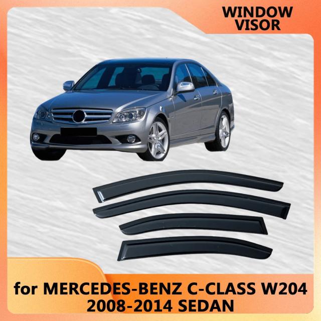 メルセデス・ベンツ Cクラス W204 セダン 2008-2014年 用 ウィンドウバイザー 雨ガード ドアバイザー 輸入品