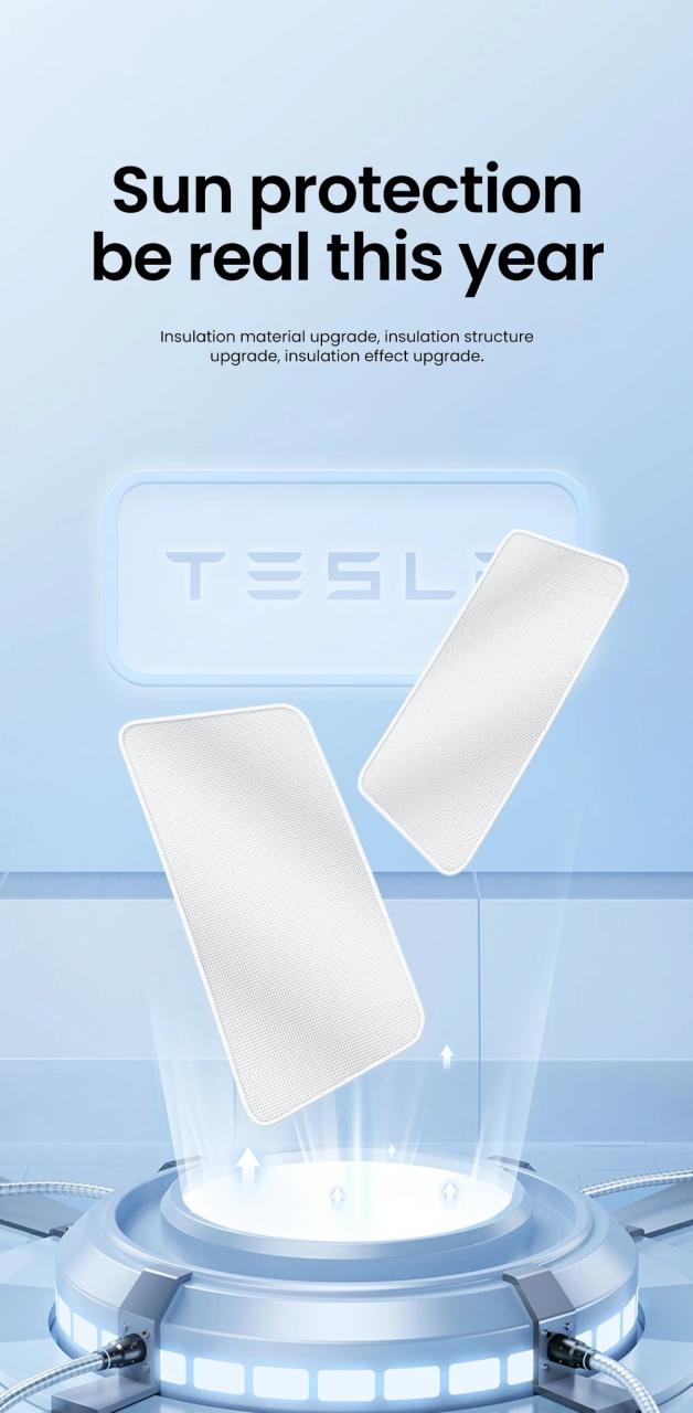 YZハニカムサンシェード Tesla Model 3 Y ハイランド 2021-2024 フロントリアー スカイライト フラットバック サンシェード 輸入品