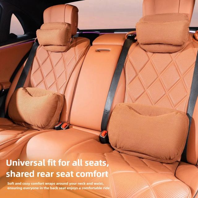 シェビー・クルーズ/スパーク/ソニック/カマロ/ボルト/ボルトEV/トラックス 専用 スエードヘッドレスト ネックピロー シート 腰 クッション ウエストピロー 輸入品_5