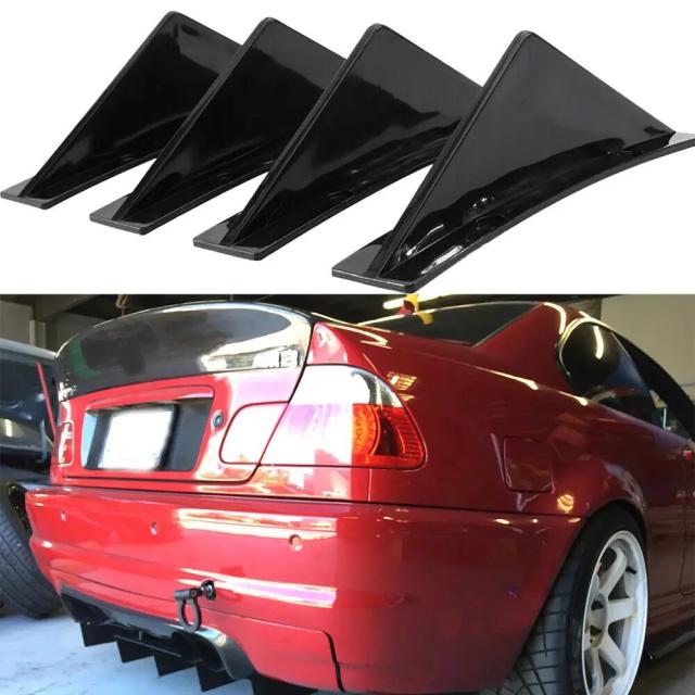 LAICY M3 E46 323i 530i 2003-2009 用 リアバンパーリップディフューザー シャークフィン カーブドスポイラー スプリッター 輸入品
