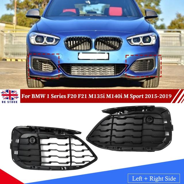 BMW F20 F21 M135i M140i 114d 116d 118d 120d 125d LCI 2015-2018 用 フロントバンパーフォグライトグリルカバー 左右 輸入品