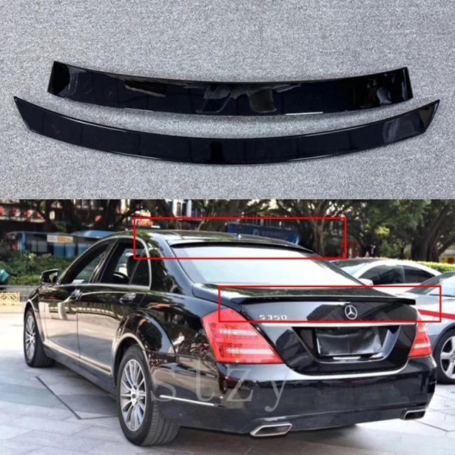 メルセデスベンツ Sクラス W221 用 リアルーフスポイラー (2006-2013年式) ABS樹脂製 トップスポイラー トランクリップ 輸入品