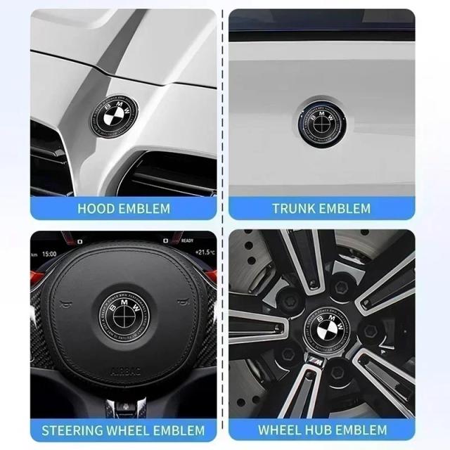 BMW E28 E32 E43 E52 E53 E63 E64 E93 E94 E87 F10 F20 F30 用 7個セット 45mm 68mm 74mm 82mm フロントフードエンブレム リアトランクバッジ 車用ロゴマーク 輸入品_3