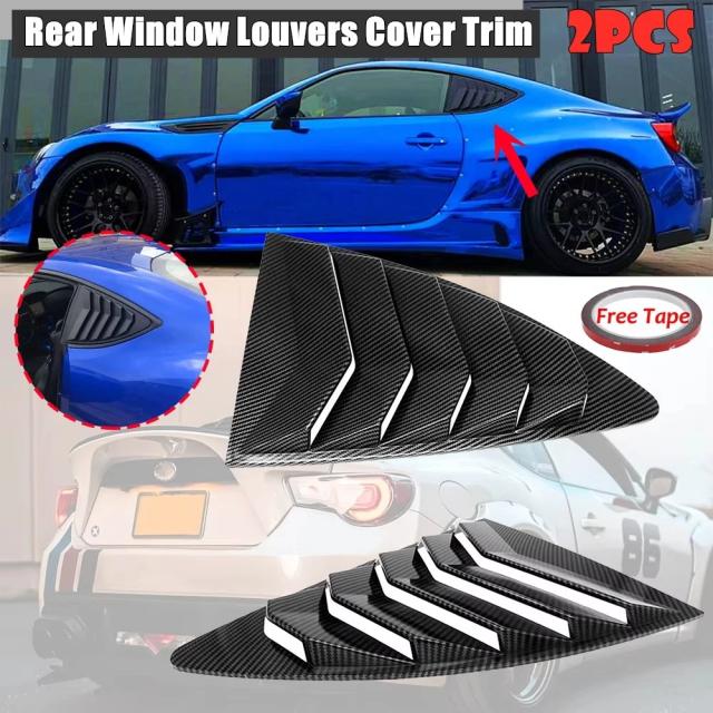 カーレアルーバー サイドシャッターカバー トリムステッカー ベントスクープ - スバルBRZ / トヨタ86 GT86 (2013-) 用 デコレーションカバー 輸入品