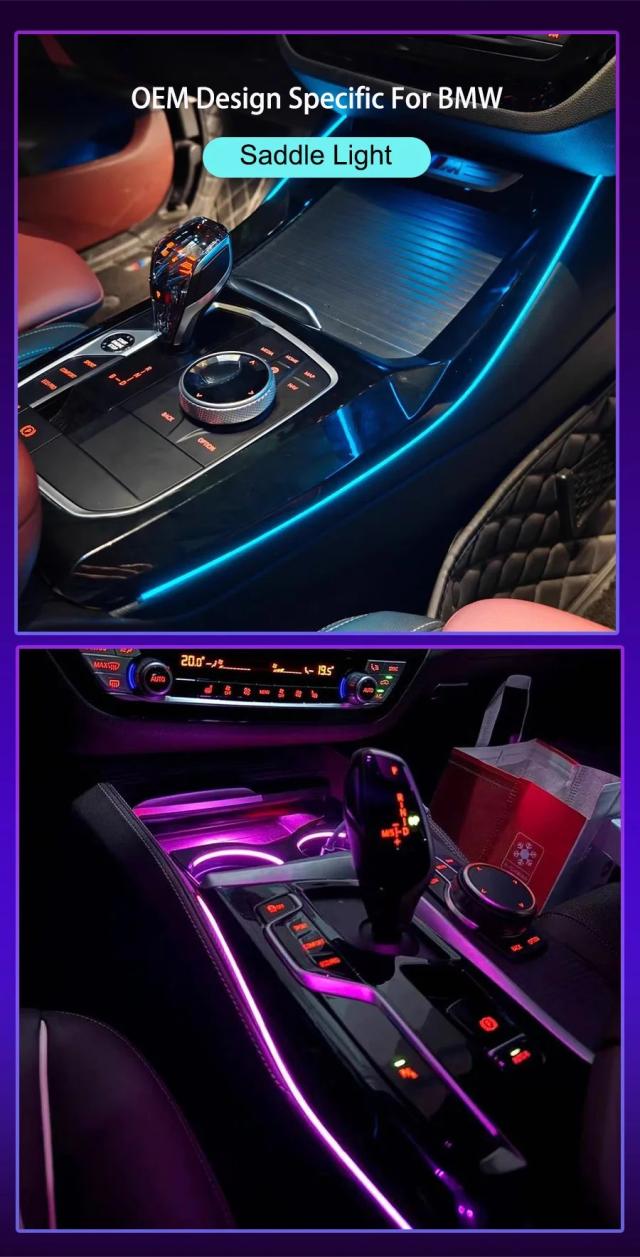 BMW 5・6シリーズ X3 X4 iX3 G30 G31 G32 G01 G02 G08 専用 11色センターコンソールアンビエントライト（サドルライト） 室内灯 アップグレードキット 輸入品_7