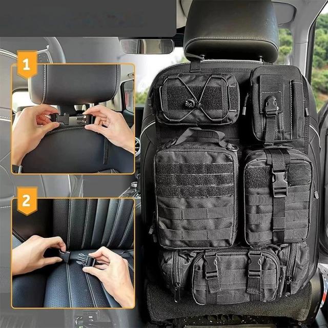 カーシート背面オーガナイザー 車載パネルオーガナイザー 車載用多機能大容量コンビ収納サスペンションバッグ 輸入品_8