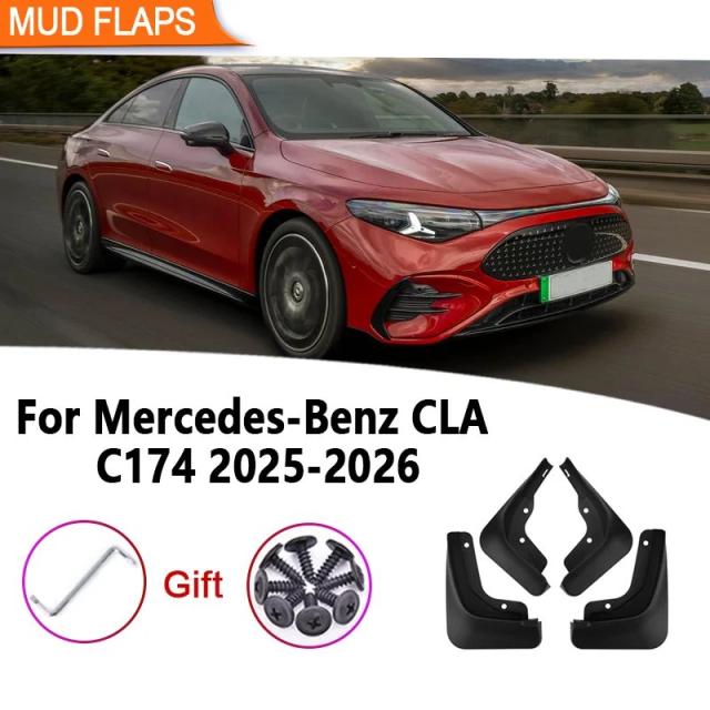 メルセデス・ベンツCLA C174 2025-2026 専用 泥除け フェンダーガード 4点セット アンチスプラッシュ 取り付け工具付き 自動車アクセサリー 輸入品