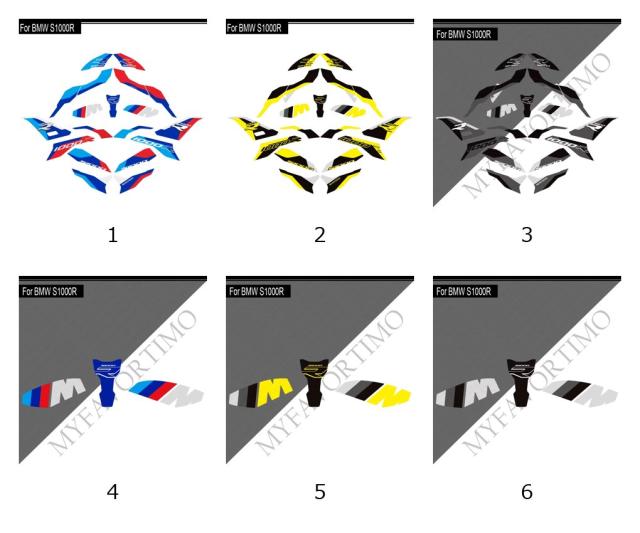 BMW S1000R/S1000RR/M1000R用 ボディフェアリングプロテクター タンクニーパッドステッカー 2021-モデル 輸入品