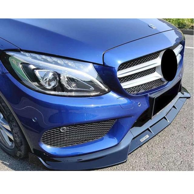 メルセデスベンツ Cクラス W205 C300 C160 C200 C350e C260 C200 2015-2018 用 フロントバンパーリップスポイラー ディフューザー 車 アクセサリー パーツ 輸入品_9