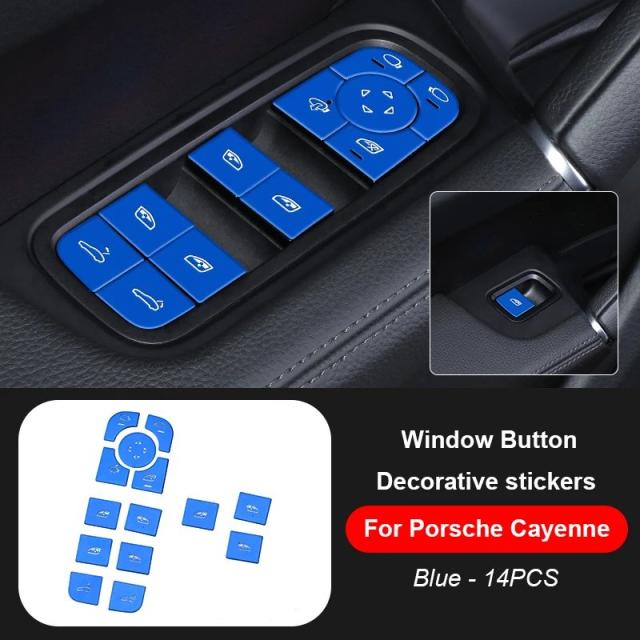 ポルシェ カイエン パナメーラ 2018 マカン 用 ドアロック ウィンドウスイッチ 装飾ステッカー 内装 モディファイ アクセサリー 輸入品_16