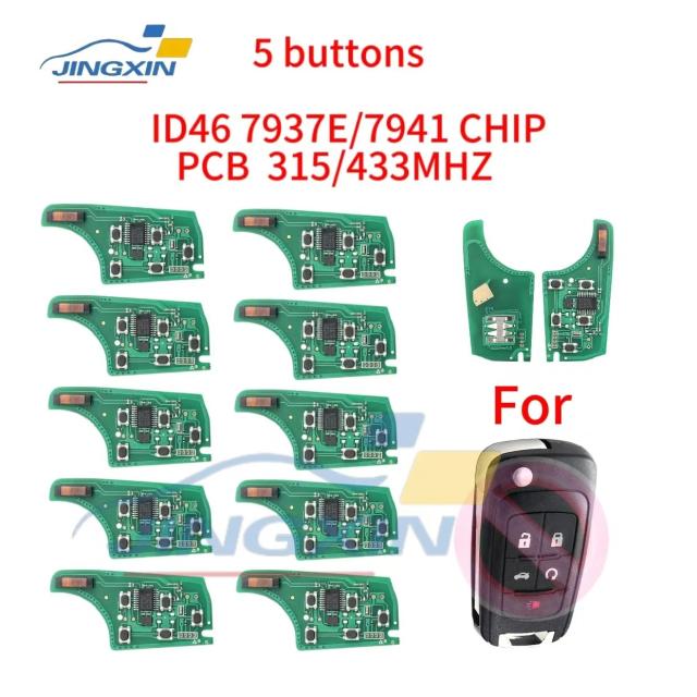 ジンシン 5BT PCB キーボード チップ 315/433MHz キーレスエントリーなし 自動車キー基板 Chevrolet カマロ クルーズ エクイノックス マリブ FCC OHT01060512 ID46 7937E/7941 互換 輸入品 11,765円