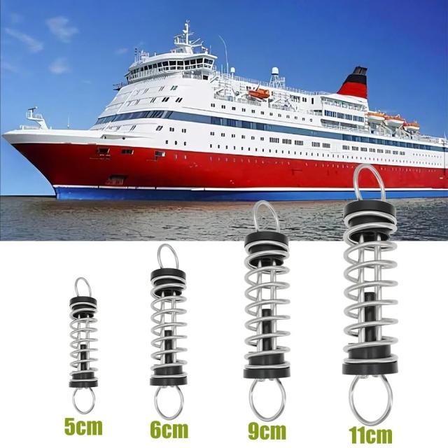300X5,305X6,460X9,464X11mm ステンレス鋼 アンカー ドックライン 係留用 スプリングフック 大型耐荷重 船舶緩衝 マリン金具 輸入品