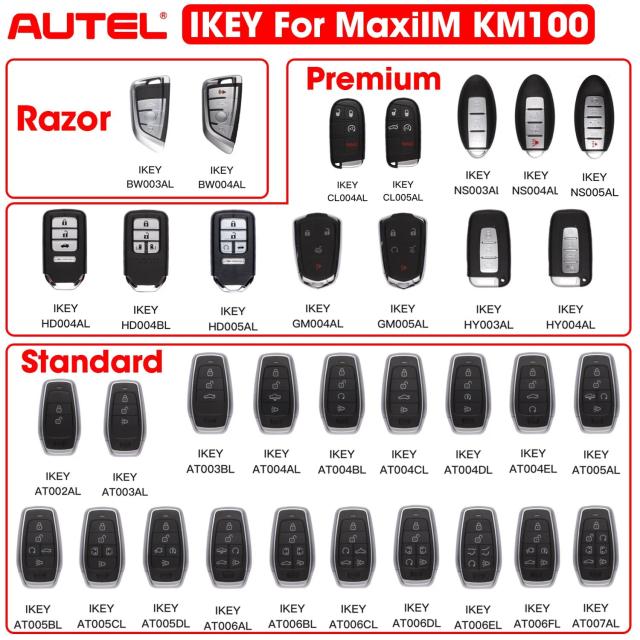 AUTEL IKEYBW003/4AL HD004/05BL NS004/05AL HY003/04AL AT003BL/04CL ユニバーサル リモート スマートキー（MaxiIM KM100 / IM508 プログラマー対応） 輸入品_1