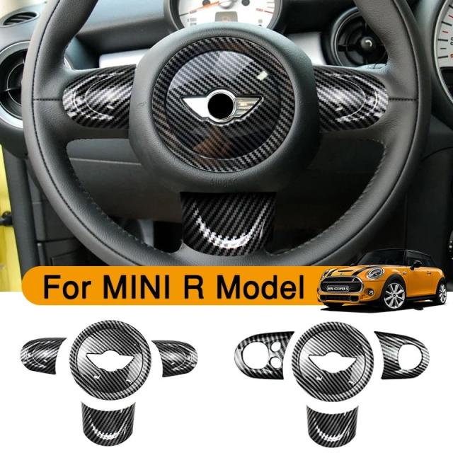 BMW MINI Cooper JCW用 ステアリングホイールマルチメディアボタン装飾カバー 純正風カスタムパーツ 輸入品
