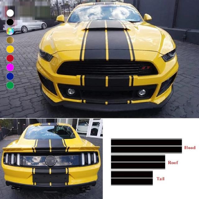 パラレルライン カーステッカー DIY 自動車用 ボンネット・ルーフ・テール ビニールデカール 傷隠し 防水 車両アクセサリー 装飾 輸入品