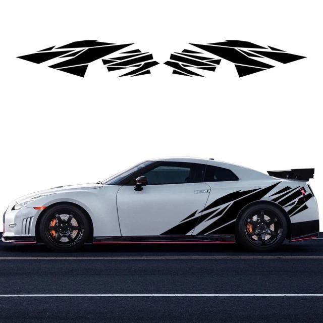 2個セット ユニバーサル 車用 ボディサイドデカールステッカー 自動車アクセサリー BMW スズキ ボルボ テスラ スコダ フォルクスワーゲン アウディ セアット スバル 対応 輸入品