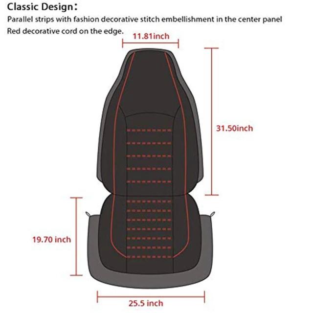 2個セット PUレザー フロントシートカバー 車用 ファッションスタイル ハイバックバケットシート プロテクター ユニバーサル カーシートアクセサリー 輸入品_6