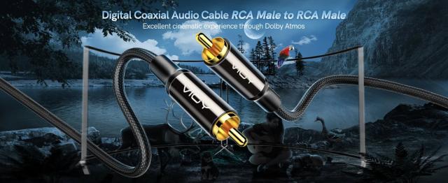 サブウーファーケーブル デジタル同軸オーディオケーブル HiFi 5.1ch SPDIF RCAオス-オス ステレオオーディオコード ホームシアター HD TV アンプ対応 輸入品_8