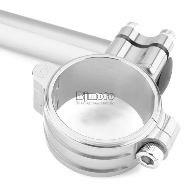 55mm CNCクリップオンフォークハンドルバー 22mm 7/8インチ モーターサイクルハンドルバークリップオン レーシング調整可能 BMW ホンダ ヤマハ 対応 輸入品