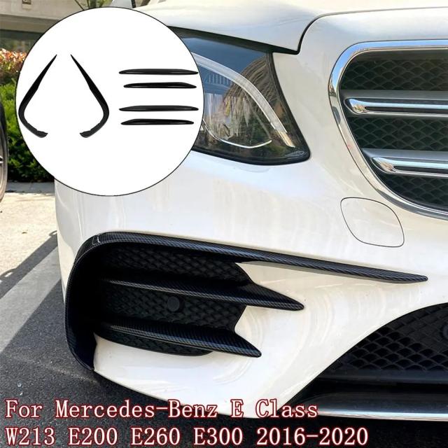 メルセデスベンツ Eクラス W213 用 フロントバンパースプリッター スポイラー フォグランプカナード 2016-式 E200 E260 E300 AMG対応 輸入品
