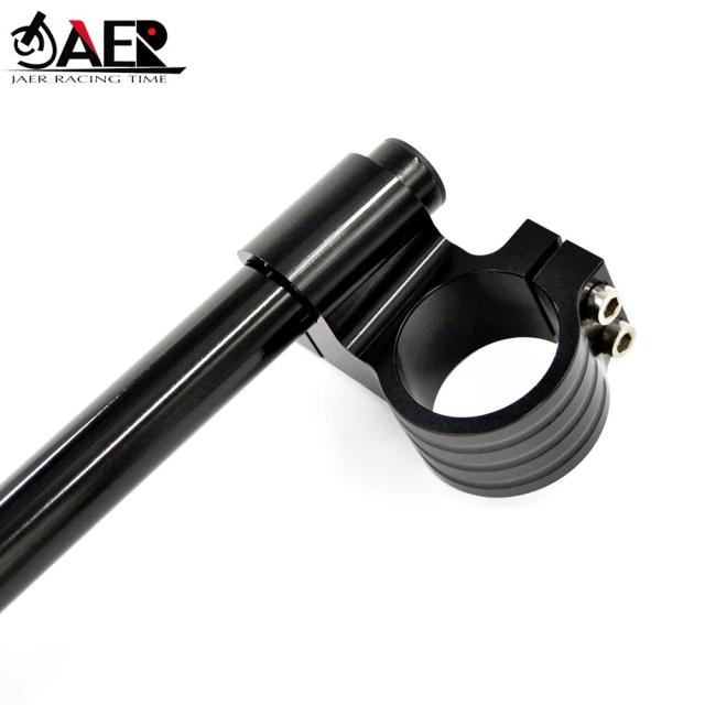 グロスブラックアルミニウム ライザー レーシングハンドル 31 33 35 37 41 43 45 46 48 50 51 53 54mm クリップオン フォークライザー レギュラーハンドルバー 輸入品_4