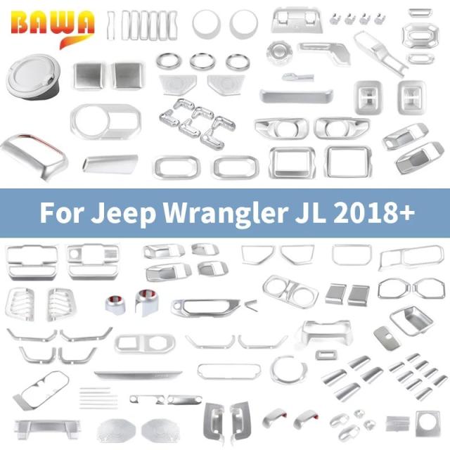 BAWA カースリバーデコレーションカバーステッカー Jeep Wrangler JL 2018-2023 用 内装保護アクセサリー 輸入品