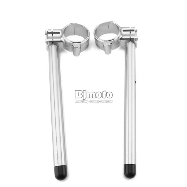 55mm CNCクリップオンフォークハンドルバー 22mm 7/8インチ モーターサイクルハンドルバークリップオン レーシング調整可能 BMW ホンダ ヤマハ 対応 輸入品