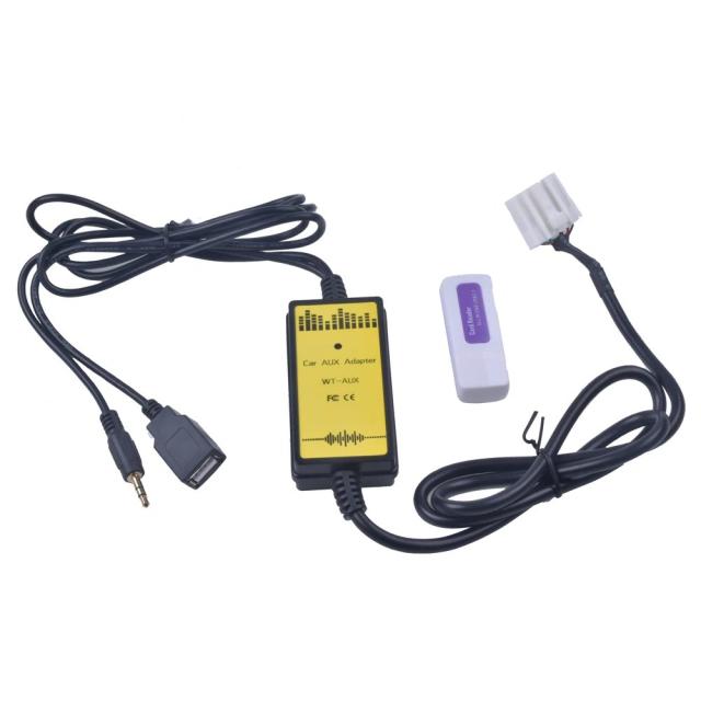 鉄道車両USBアダプタ MP3オーディオ界面 SD AUX USB CDチェンジャー マツダ 5 6 トリビュート プレマシー 323 MPV B続きもの用 インポート品