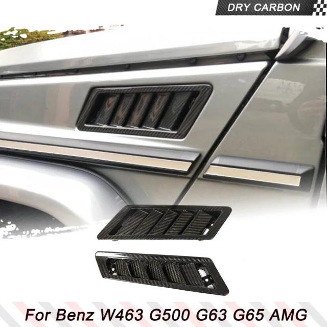メルセデスベンツ Gクラス W463 G500 G5550 G55 G63 G65 AMG 2004-用 ドライカーボンファイバー サイドエアベント フローレット フェンダー 輸入品