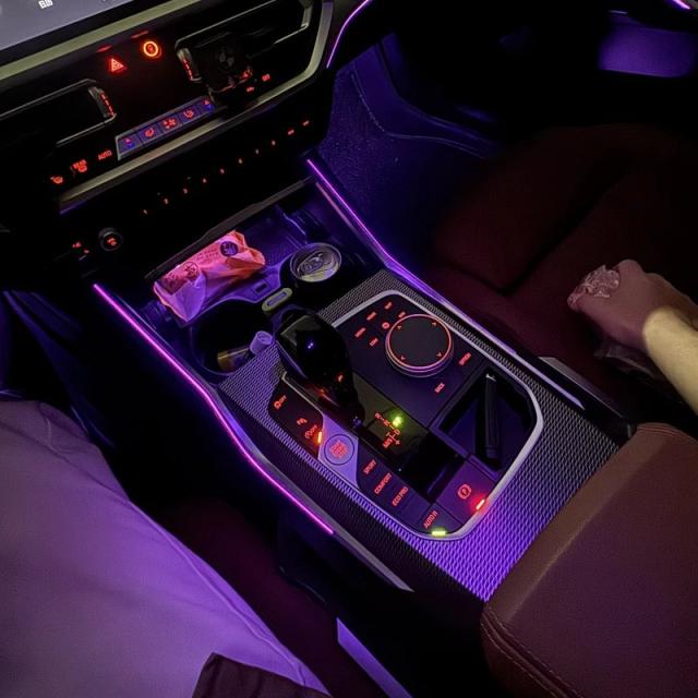 センターコンソールサドルアンビエントライト - BMW 3シリーズ i3 G20 G22 G80 G82 用 室内灯 内装モール デコレーショントリム 輸入品_9