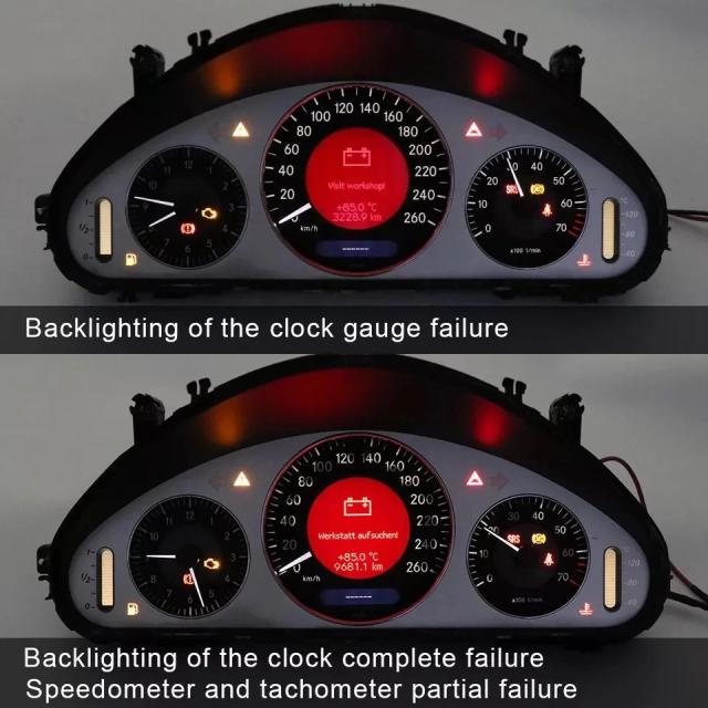メルセデスW211 W209 C219用 260km/h 白色メーター EL冷光インパネ ホワイト/ブラック 輸入品_5