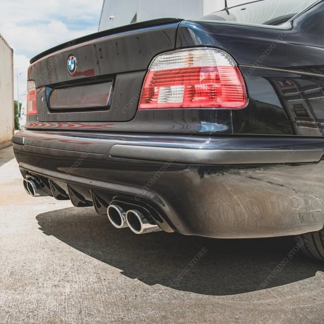 BMW E39 M-Tech用 マクストンスタイル 光沢ブラック リアバンパーディフューザー 520i 523i 530i 540i Mスポーツ 1998-2003年 純正交換 ボディキット 輸入品
