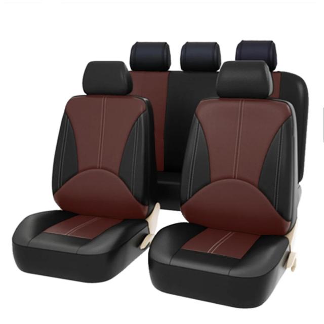 オールシーズン対応 ユニバーサル 9ピース PUレザー カートシートカバー 輸入品_10