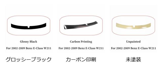 2002-2009年式 メルセデス・ベンツ Eクラス W211 E180 E200 E260 E300 E320 E240 E230 E280 E350 用 リアスポイラー トランクリッドウイング 輸入品_1