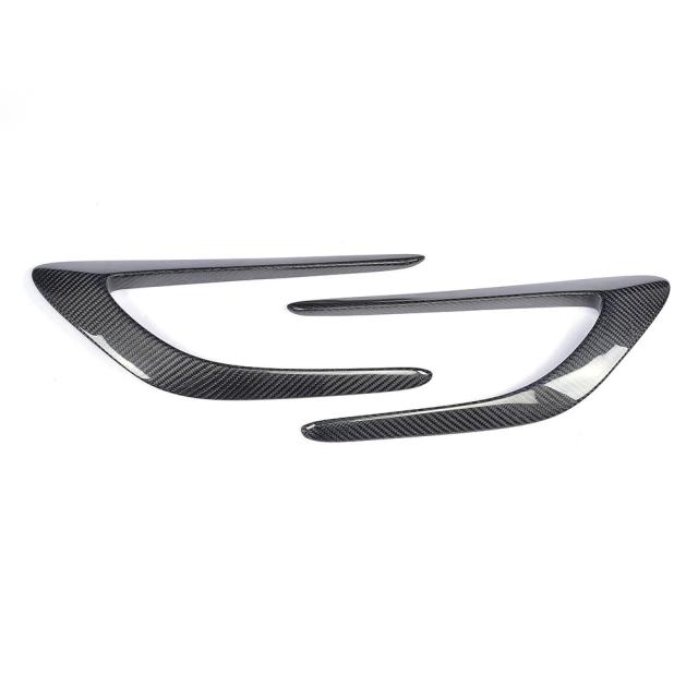 メルセデス・ベンツ Cクラス W205 C205 C63 AMG クーペ 2015-2017 カーボンファイバー/FRP ブラック サイドフェンダーベント トリム カナード フィン 輸入品_8