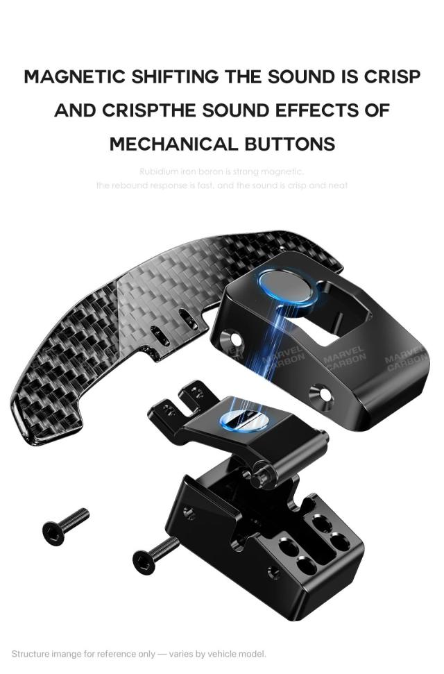 BMW 1・4シリーズ F20 F21 F30 F22 F80 G20 G30 G80 用 マグネット式カーボンファイバー ステアリングホイール パドルシフター エクステンション 輸入品_13