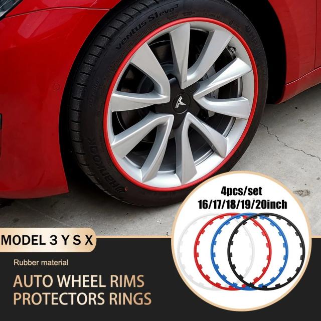 4個セット 車両ホイールリムプロテクター 装飾ストリップ タイヤガードライン ゴムモールドトリム Tesla Model 3 Y S X BMW AUDI VW BENZ対応 輸入品 17,483円