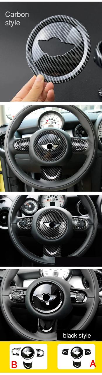 BMW MINI Cooper JCW用 ステアリングホイールマルチメディアボタン装飾カバー 純正風カスタムパーツ 輸入品_8
