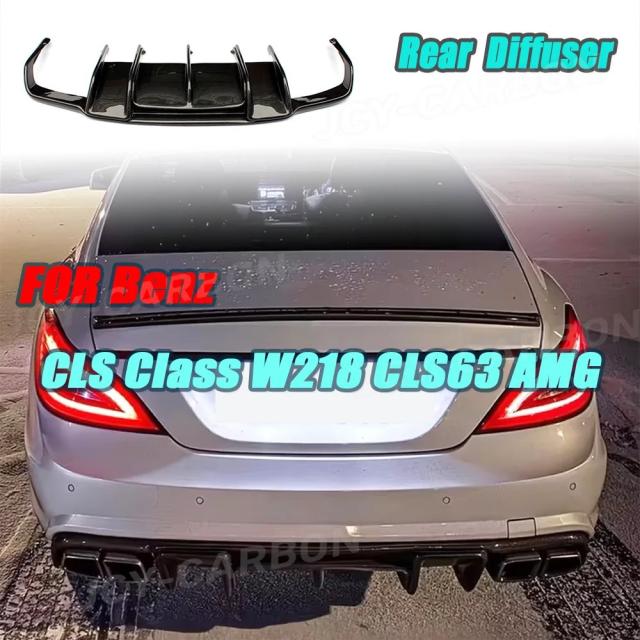 JCYECF カーボンファイバー メルセデス・ベンツ CLSクラス W218 CLS63 AMG用 リアバンパーリップディフューザー カーパーツ (2012-モデル) 輸入品
