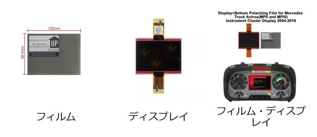 メルセデス・トラック アクトロス MPII・MPIII 用 ダッシュボード表示器＋底面偏光フィルム 計器表示パネル 輸入品_1