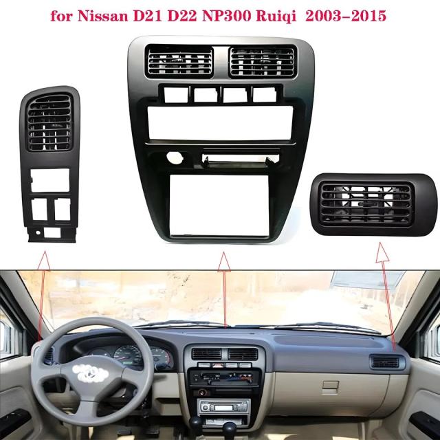 LHD エアコン ベント カーディオ パネル 日産 D21 D22 NP300 鋭騏 2003-2015年 ダッシュボード取付 対応 輸入品_8