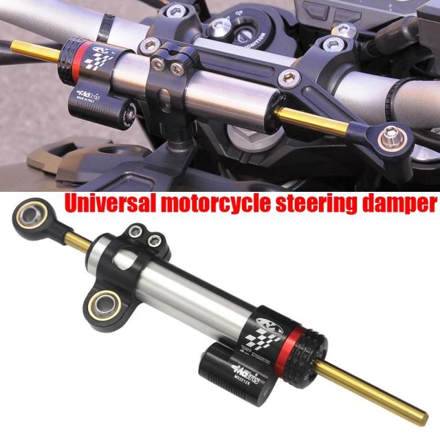 CNC ユニバーサル アルミニウム オートバイ ダンパー ステアリング スタビライザー 安全制御 ヤマハ MT09 MT07 YZF R1 R6 FZ1 XJR1300 MT-07 対応 輸入品
