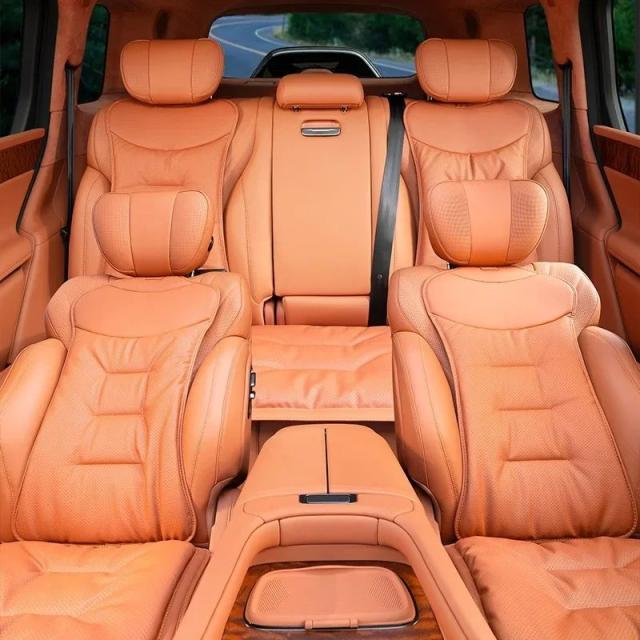 ユニバーサル ナッパレザー ソフトカーシートカバー 車内用 通気性シートクッション カーシートカバーフルセット カーシートクッション 輸入品_6