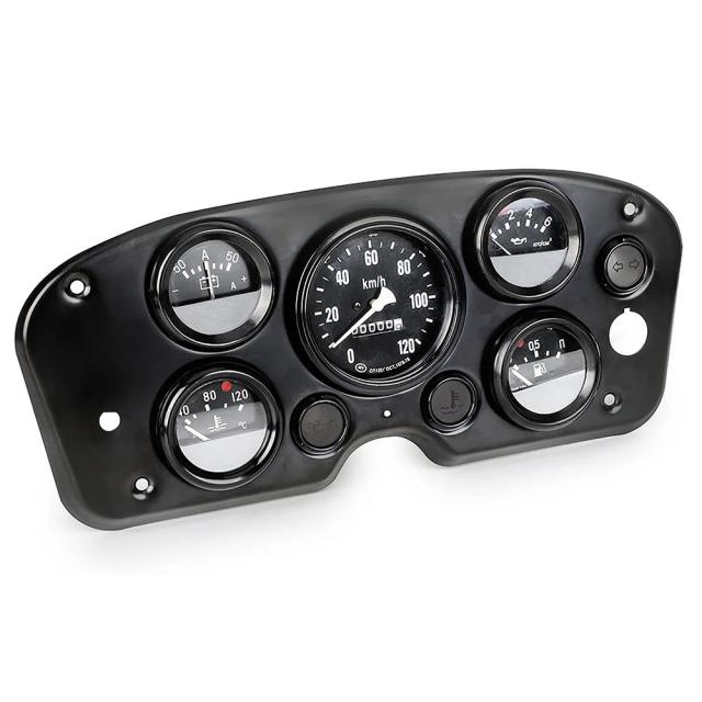 5-in-1 ユニバーサル ダッシュボード デジタルクラスター - 水温・電圧計 多機能 自動車用ボード計器 輸入品