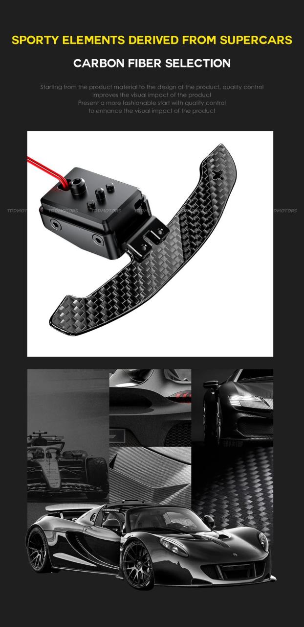 TDD グロッシーカーボンファイバー マグネット式シフトパドル BMW M2 M3 M4 M5 M6 X5M X6M X3 X4 X5 X6 F10 F20 F30 F32 F22 F80 F87 F48 F45 F31 対応 輸入品