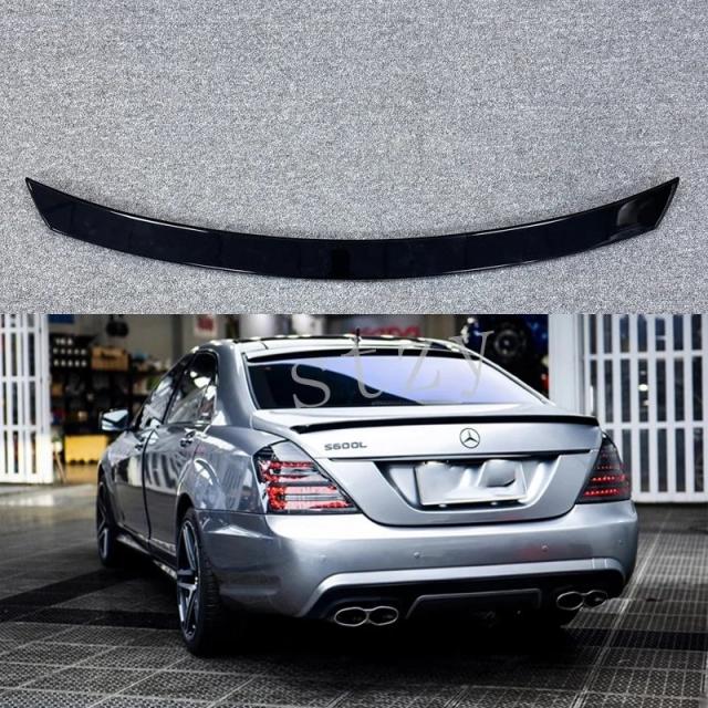 メルセデスベンツ Sクラス W221 用 リアルーフスポイラー (2006-2013年式) ABS樹脂製 トップスポイラー トランクリップ 輸入品_2